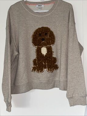 Toboggan White label poodle sweatshirt.